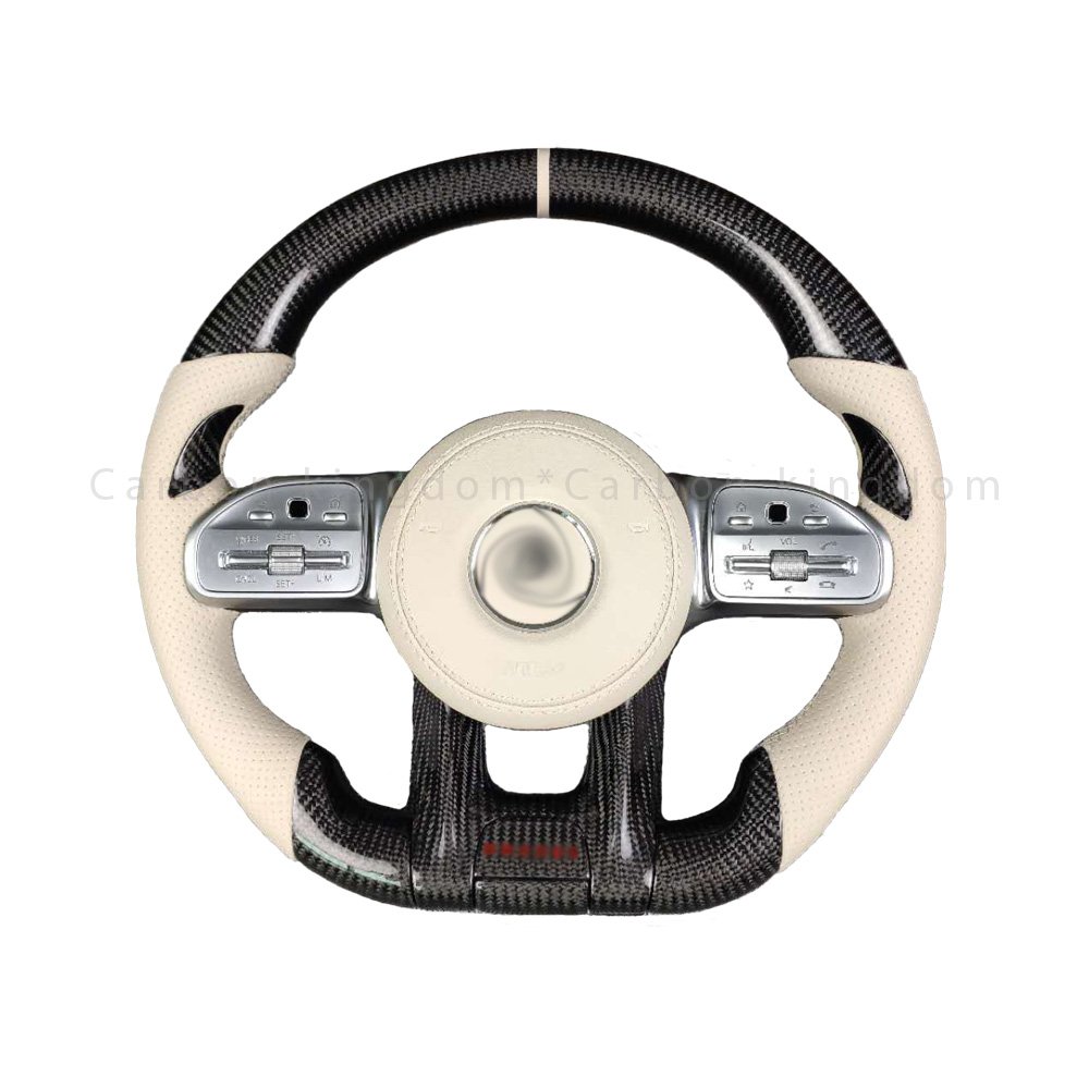 Factory Carbon Fiber Steering Wheel C217 W211 W212 W221 W222 S63 C63 GLA45 C43 SLC for benzs AMG W204 W205 CLA GLA 45 Class