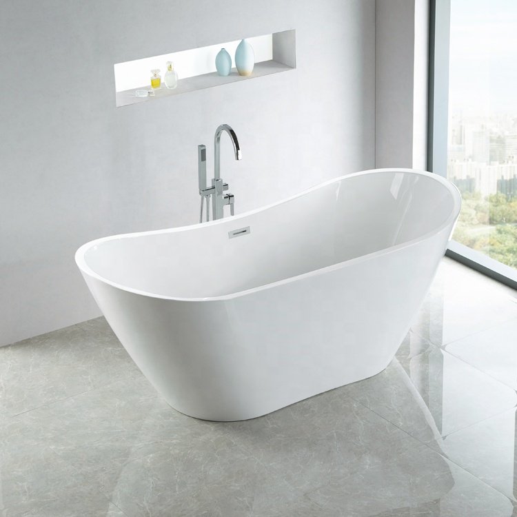 Hot Sale Modern Design Freestanding Bath Tub White Acrylic Bathtubs