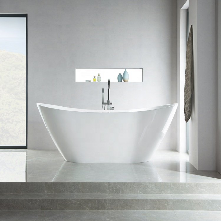 Hot Sale Modern Design Freestanding Bath Tub White Acrylic Bathtubs
