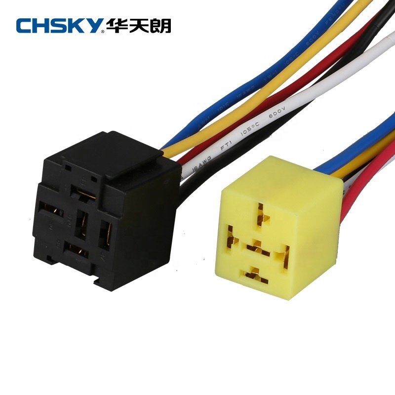 Automobile Relay Socket 12v 24v 5-pin Relay Socket Automobile Universal Plastic Socket