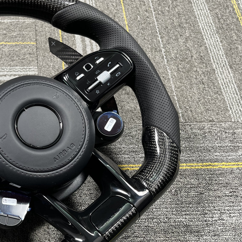 Customized Steering Wheel Carbon Fiber for Mercedes-Benz C300 C200 C180 W204 W211W213 W205 W447 E63 Glc S G Class LED