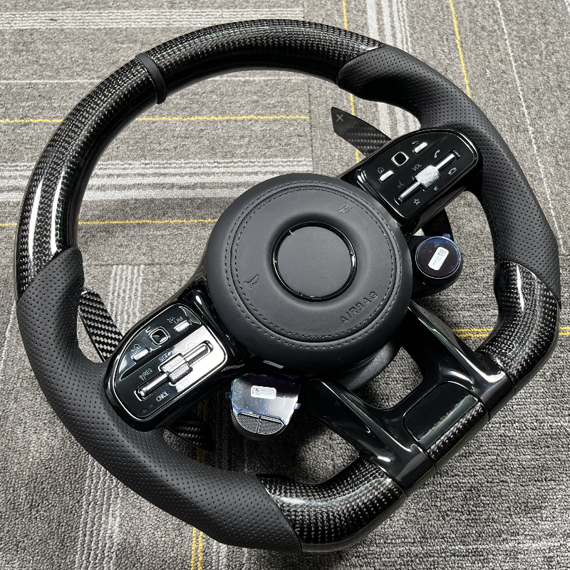 Customized Steering Wheel Carbon Fiber for Mercedes-Benz C300 C200 C180 W204 W211W213 W205 W447 E63 Glc S G Class LED
