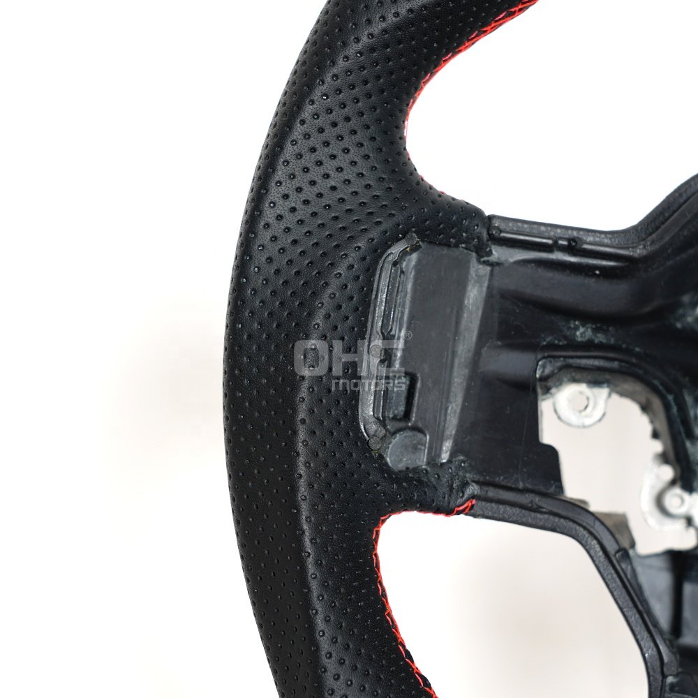 USA Local Stock Carbon Fiber Steering Wheel For Ford F150 Ranger Raptor Carbon Steering Wheel With Paddle Hole 2021 2022 2023