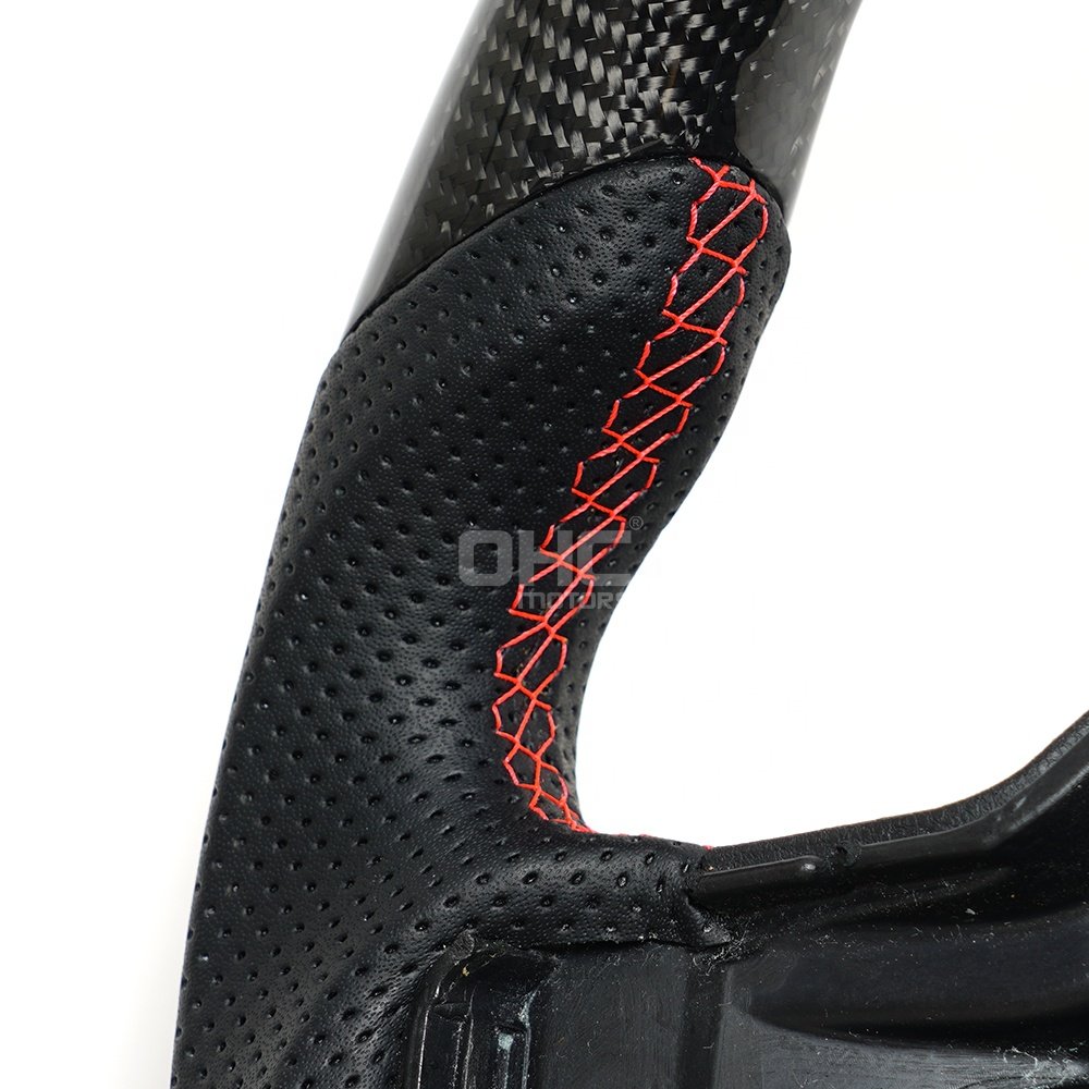 USA Local Stock Carbon Fiber Steering Wheel For Ford F150 Ranger Raptor Carbon Steering Wheel With Paddle Hole 2021 2022 2023