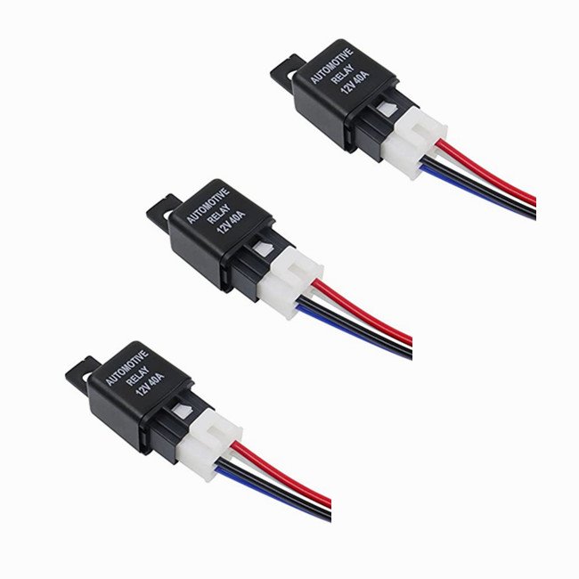 Car Automotive Relay 12V 40A 4pin 24V Automotive Vehicle Motor Fuse Relay Switch Relay Socket
