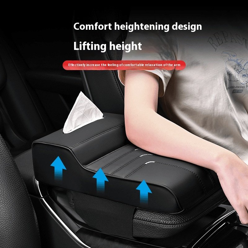 Luxury Car Interior Accessories Memory Cotton Armrest Lift Pad with Tissue Box Glove Set Elegant Interior Kit