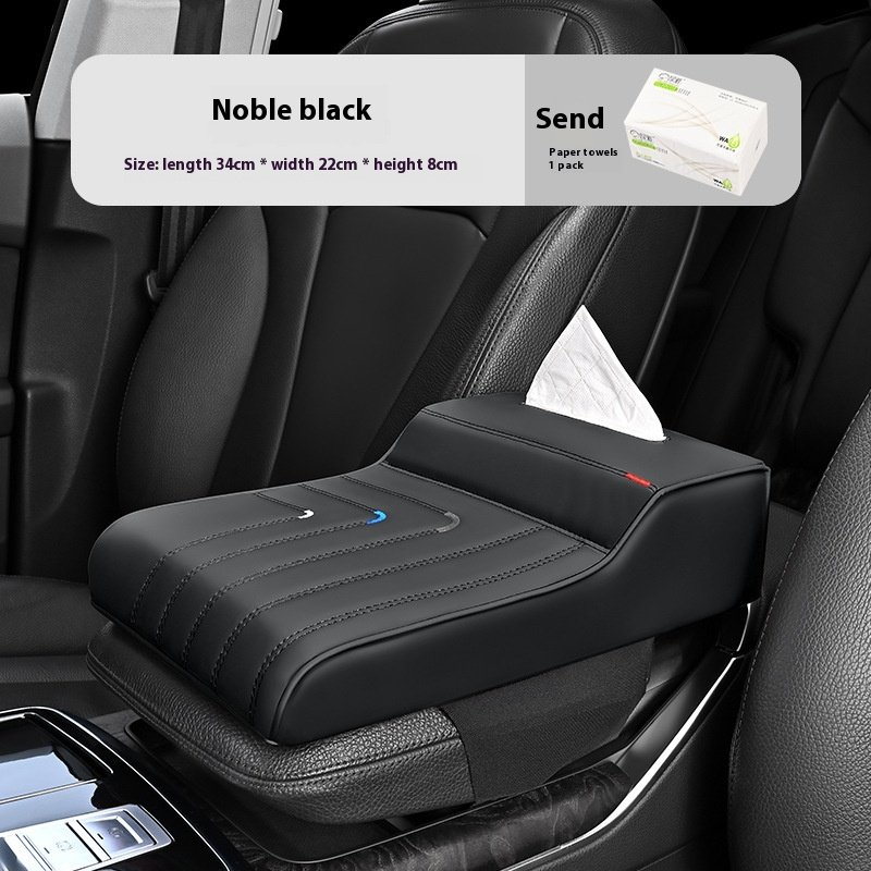 Luxury Car Interior Accessories Memory Cotton Armrest Lift Pad with Tissue Box Glove Set Elegant Interior Kit