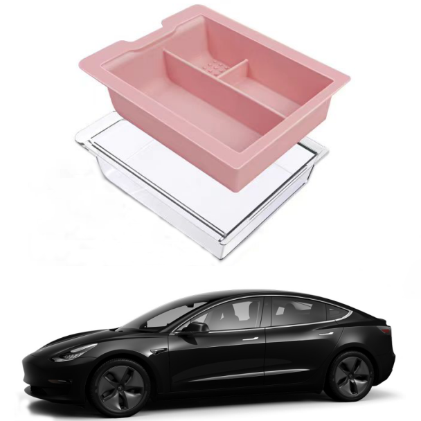 High Quality Tesla Model 3/Y ABS and Silicone Storage Boxes Center Console Organizer Box for tesla Model 3/Y