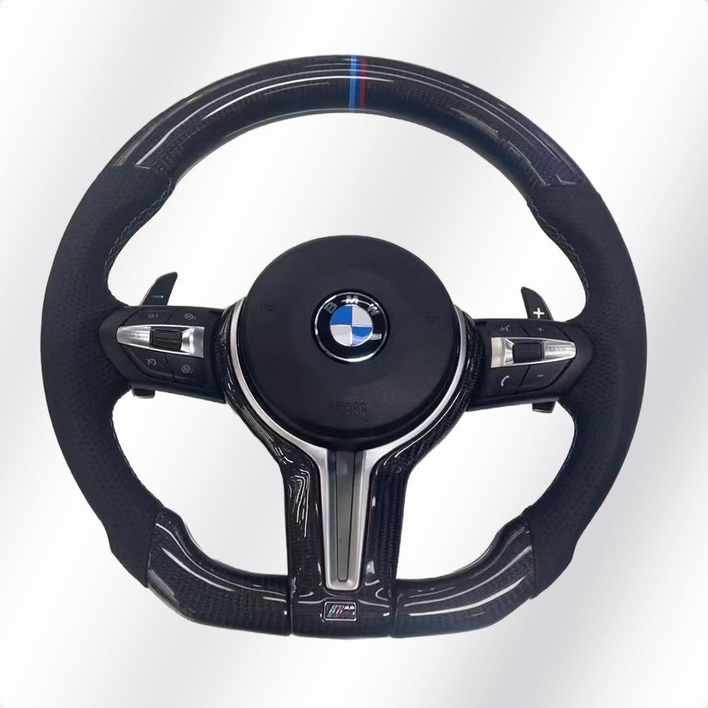 Suitable Full Leather Steering Wheel Carbon Fiber Assembly Upgrade Modification Car Steering Wheel FOR BMW F Series 1/3/4