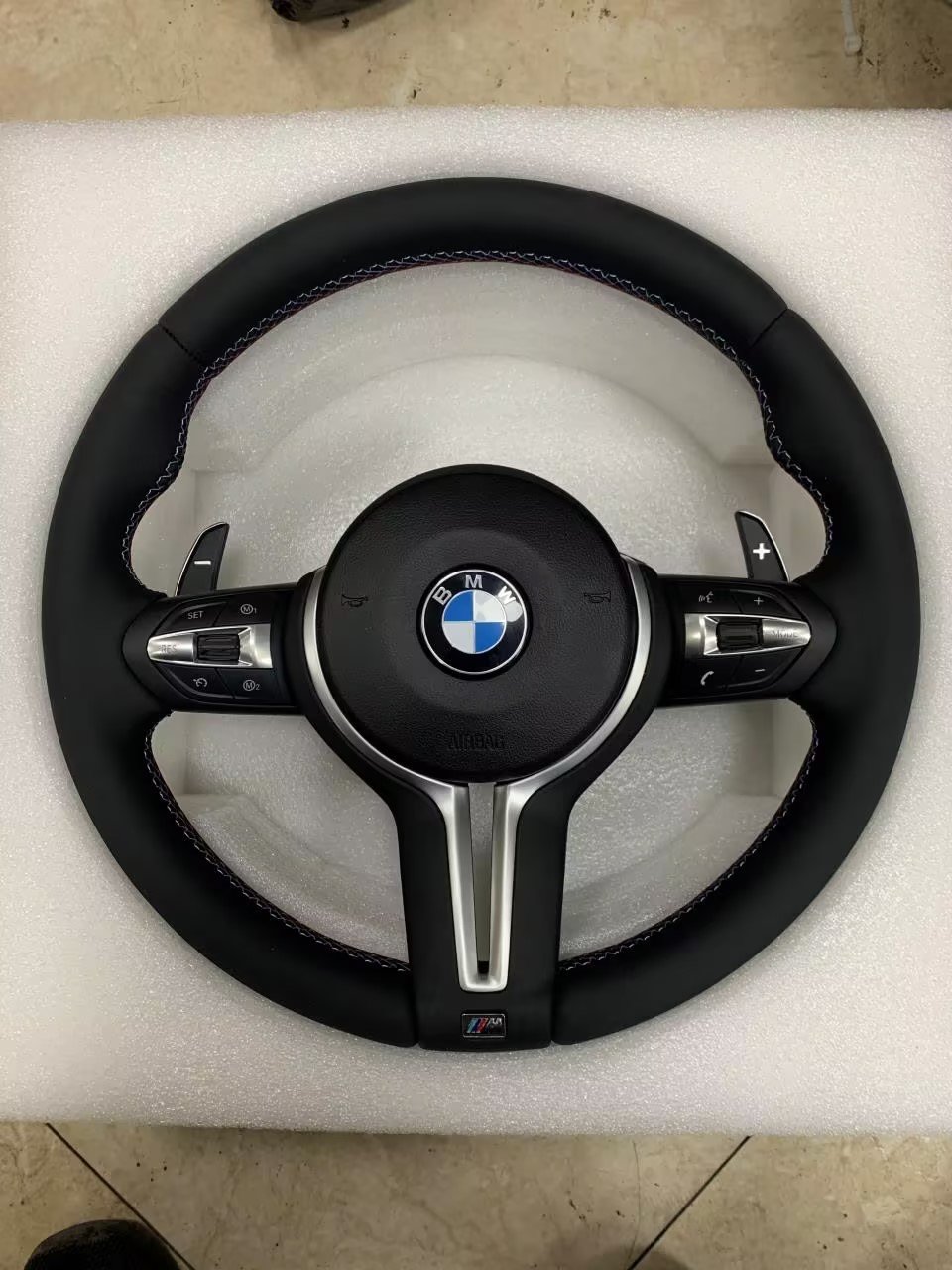 Suitable Full Leather Steering Wheel Carbon Fiber Assembly Upgrade Modification Car Steering Wheel FOR BMW F Series 1/3/4