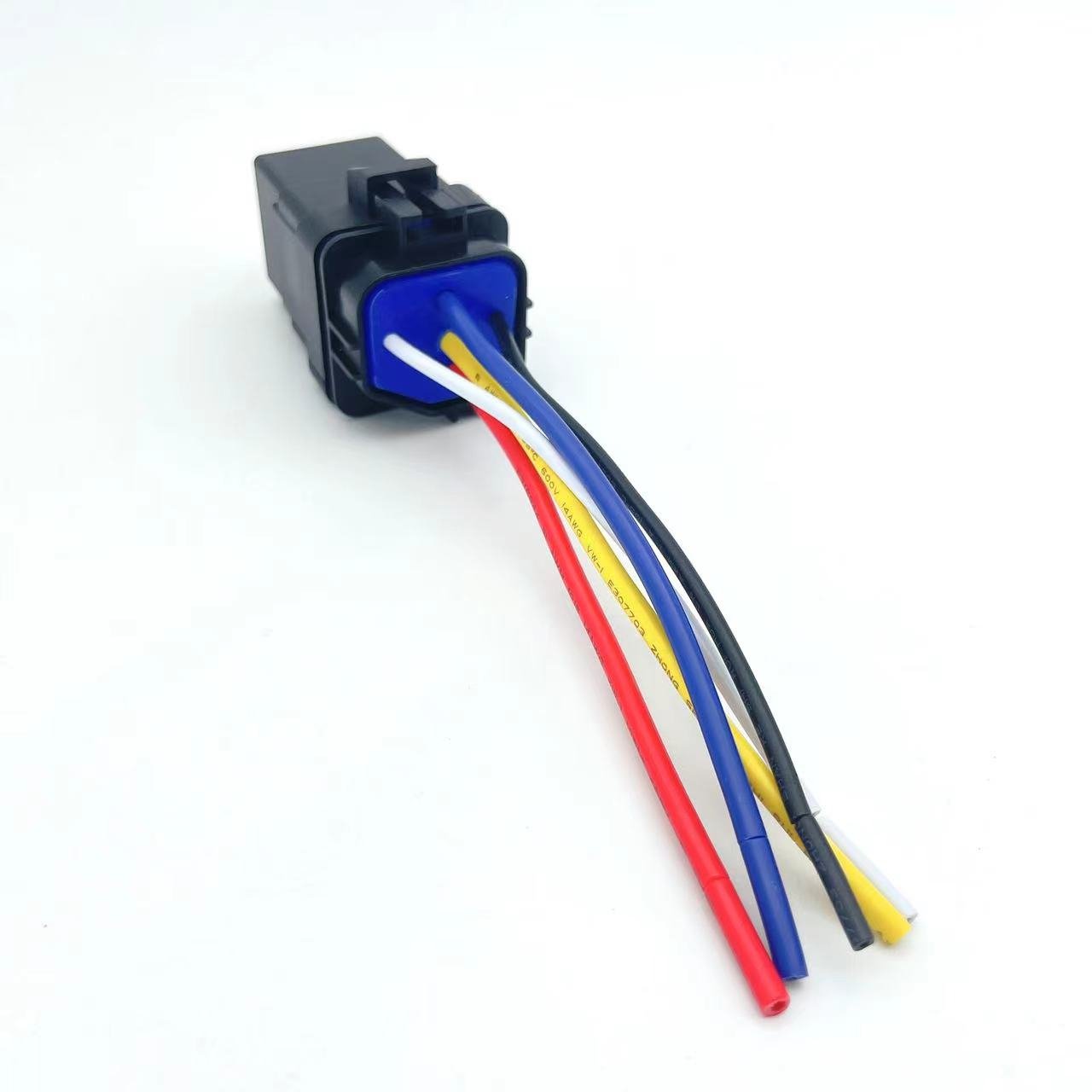 Automotive Relay 24V 40A 4 5 Pin Waterproof Integrated Relay With Wire Socket 12V 5-Pin Relay With Bases