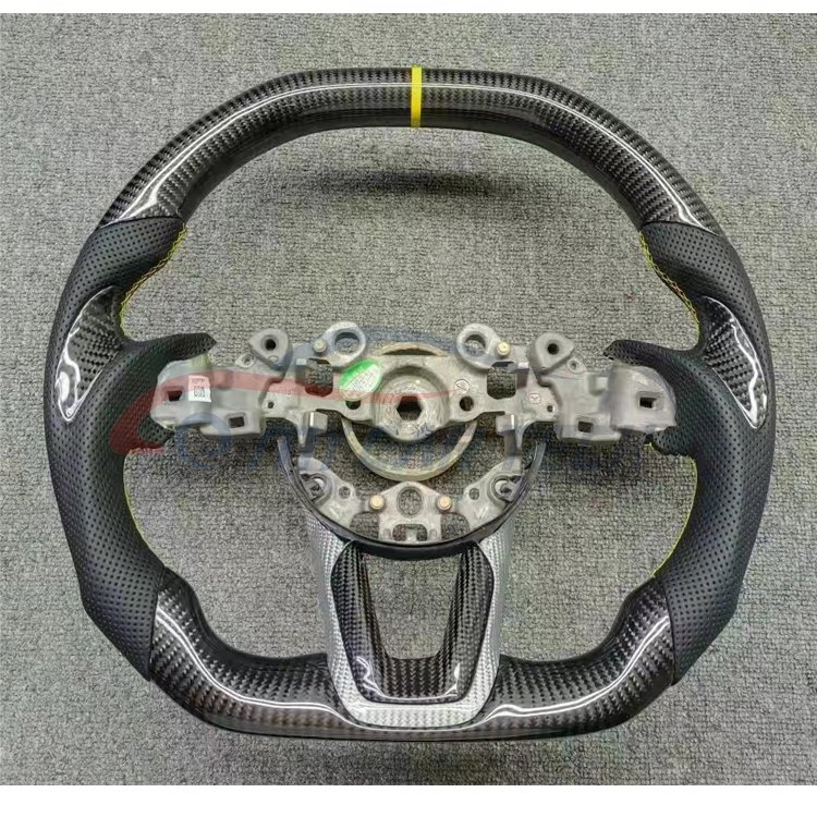 for Mazda RX8 Carbon Fiber Steering Wheel Led forge leather alcantara suede paddle shifter LED RPM