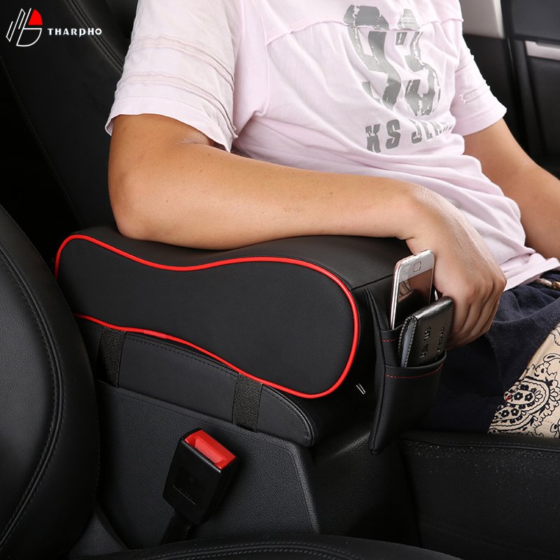 PU Leather Organizer Memory Foam Pretty Car Armrest Box Cushion