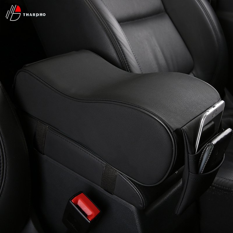 PU Leather Organizer Memory Foam Pretty Car Armrest Box Cushion