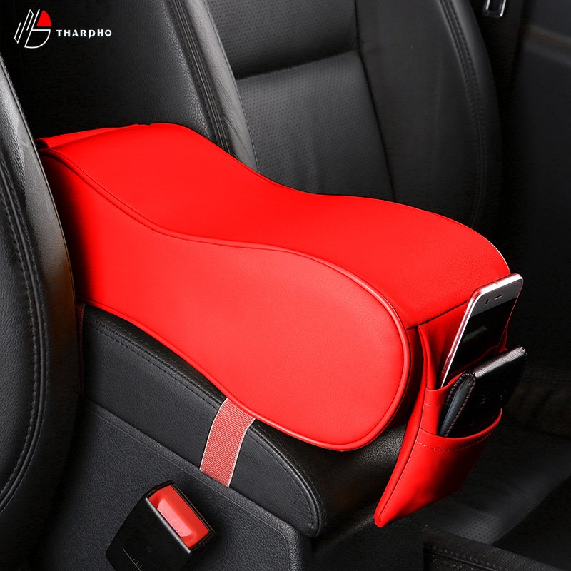 PU Leather Organizer Memory Foam Pretty Car Armrest Box Cushion