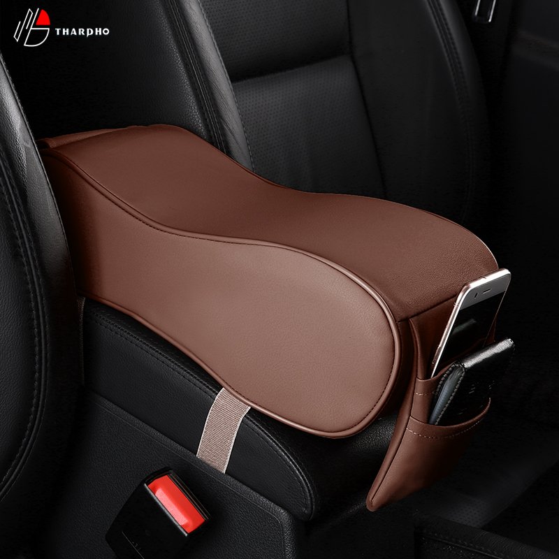 PU Leather Organizer Memory Foam Pretty Car Armrest Box Cushion