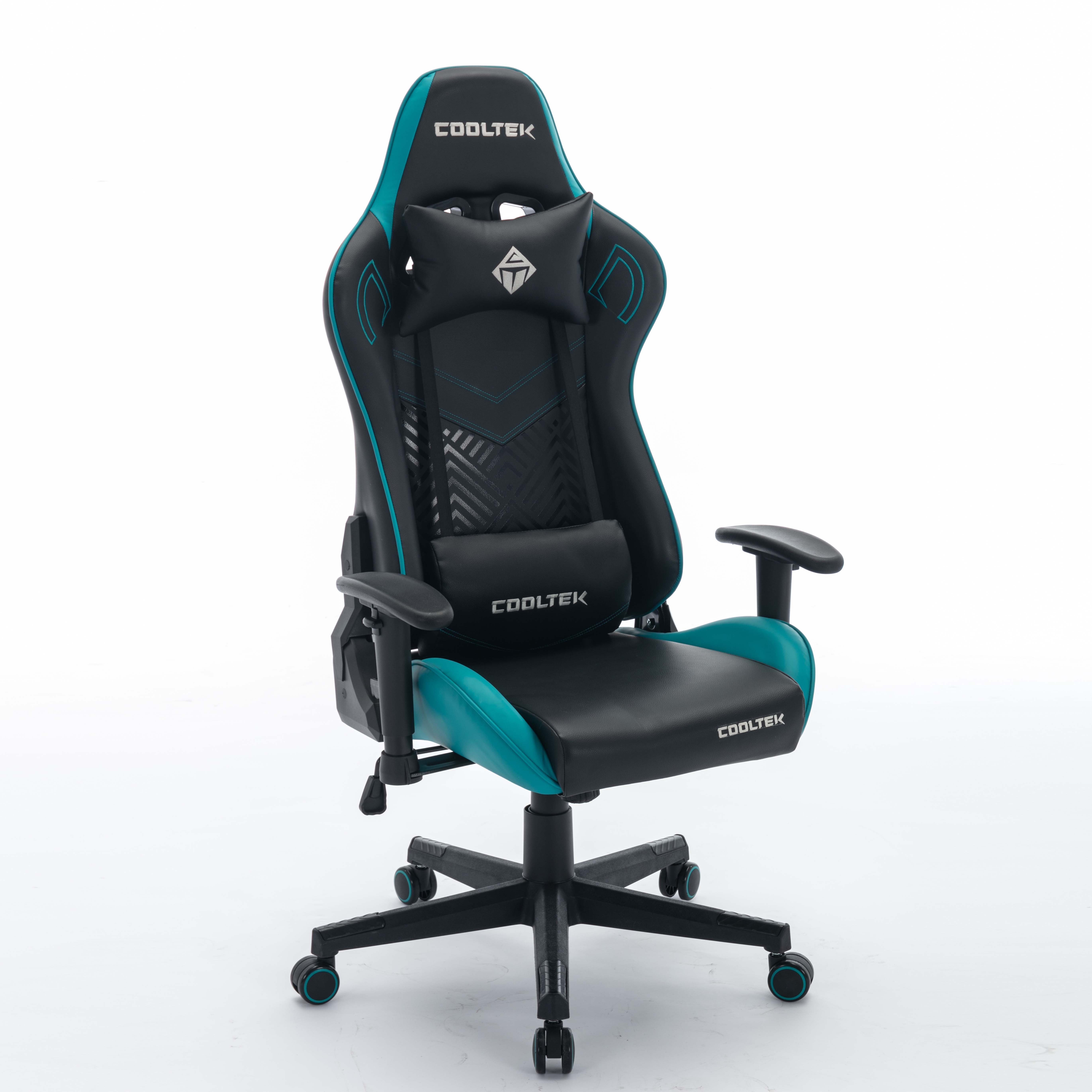 Luxury Ergonomic Computer Armchair Comfortable Black Leather Gaming Chair Racing