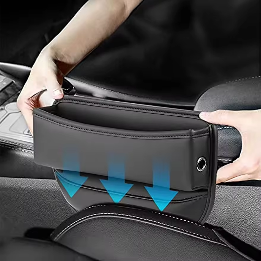 Universal Fit Car Gaps Filler PU Leather Car Seat Gaps Filler Organizer Car Accessories Side Pocket Slot Plug Storage Box