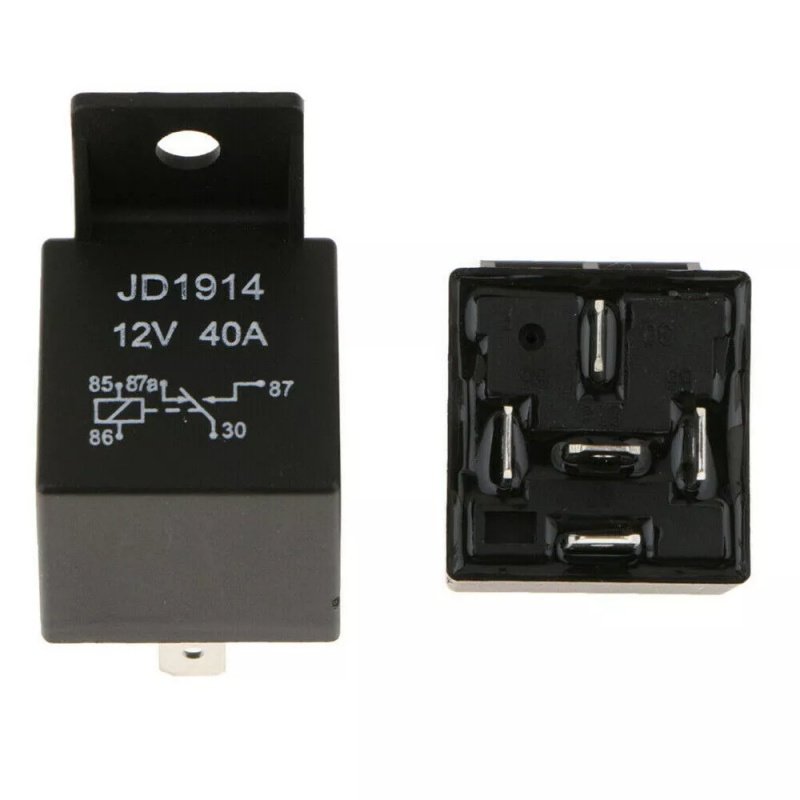 JD1914 Auto 12V 40A 5 Pin Relay Waterproof Housing and Alloy Contact Relay Changeover Car Bike Relay with Plastic Handle