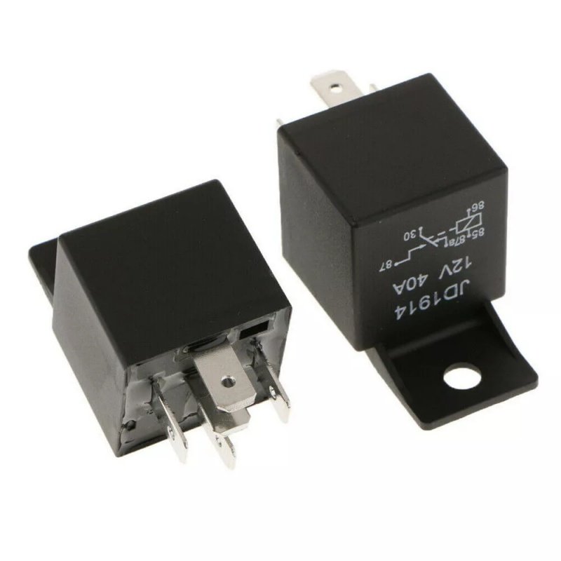 JD1914 Auto 12V 40A 5 Pin Relay Waterproof Housing and Alloy Contact Relay Changeover Car Bike Relay with Plastic Handle