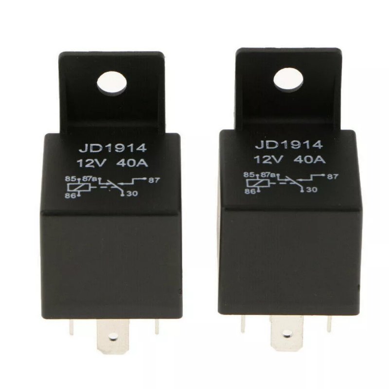 JD1914 Auto 12V 40A 5 Pin Relay Waterproof Housing and Alloy Contact Relay Changeover Car Bike Relay with Plastic Handle