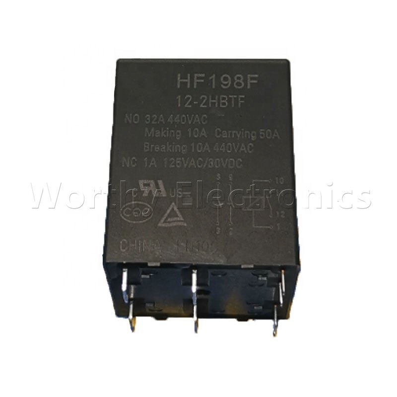 Electronic component new energy power relay 12V/24VDC 50A 8PIN DIP HF198F/12-2HBTF relay module