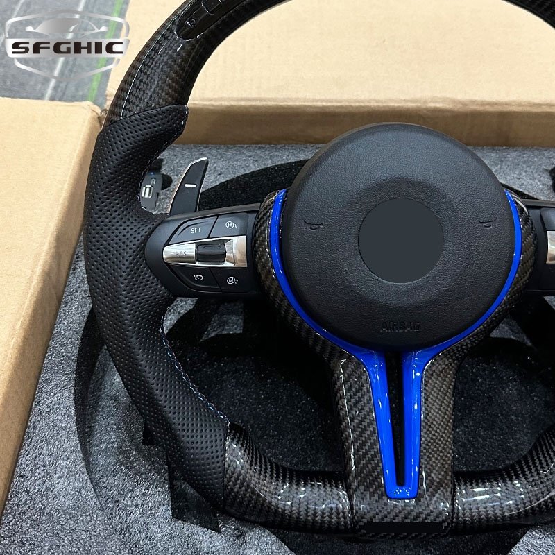 Steering Wheel For Bmw X1 X2 X3 X4 X5 X6 M5 M4 M3 F30 F80 F10 Carbon Fiber LED Car Steering Wheel For bmw F Series