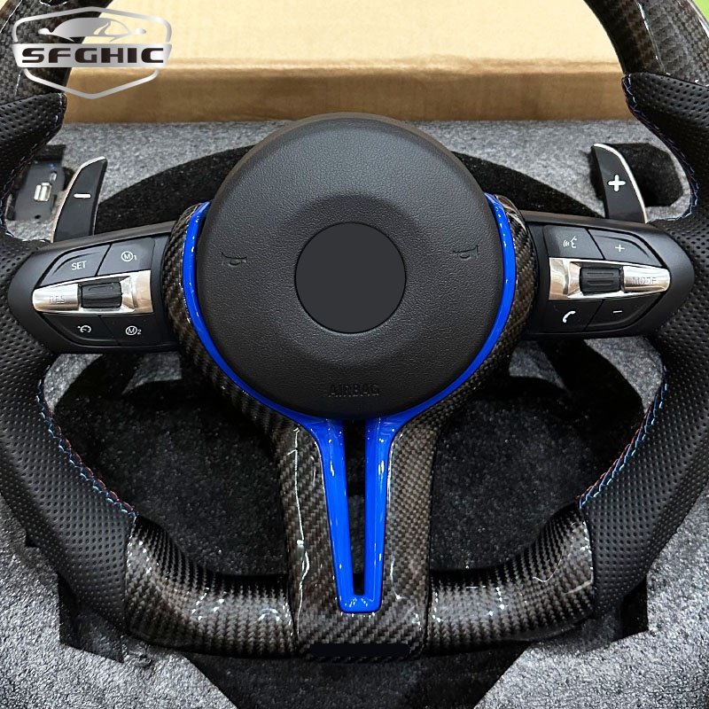 Steering Wheel For Bmw X1 X2 X3 X4 X5 X6 M5 M4 M3 F30 F80 F10 Carbon Fiber LED Car Steering Wheel For bmw F Series