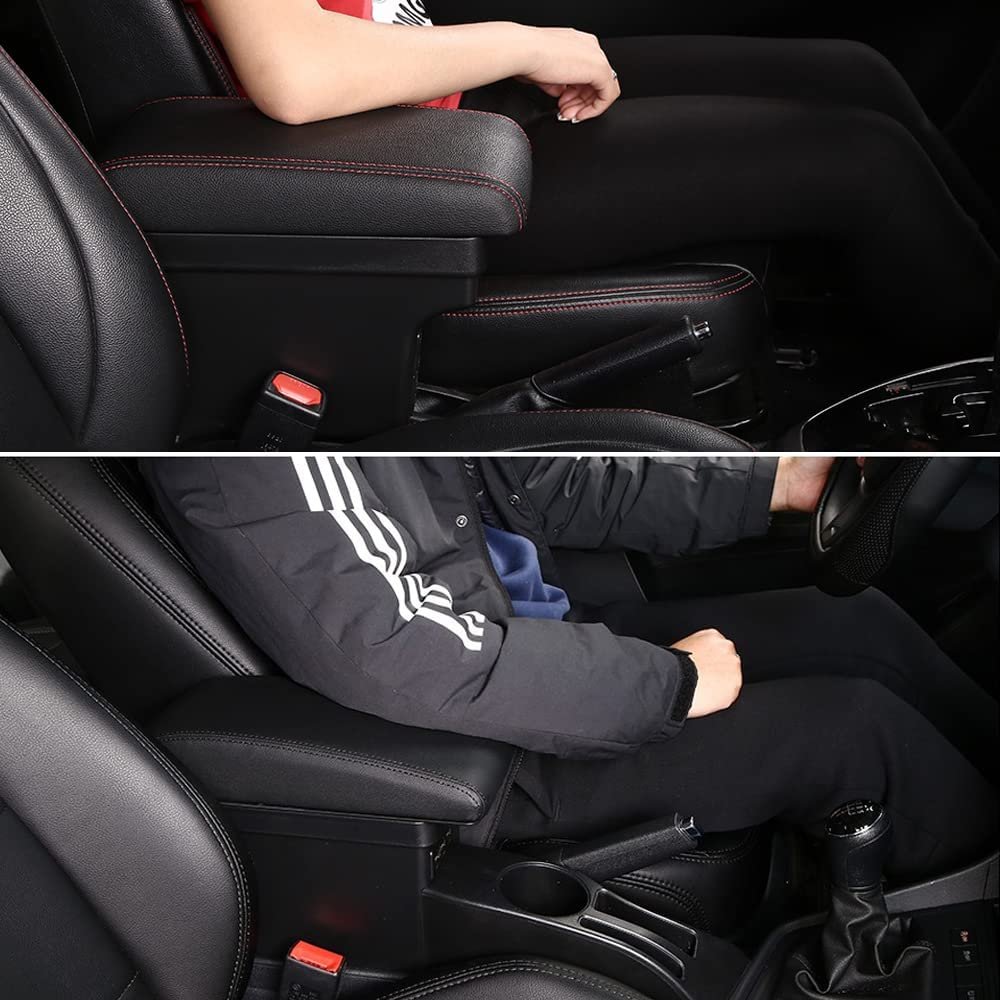 Car Armrest Box Central Console Arm Storage Content Box Cup Holder Ashtray With Rise and Down Function for Chevrolet Lova