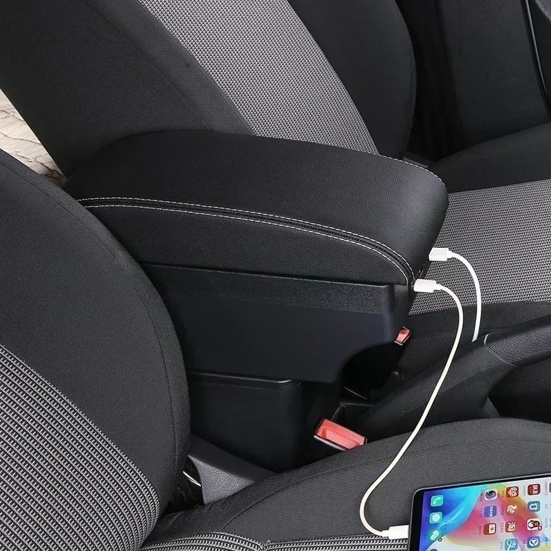 TONC FOCUS 3 Model-Specific Central Armrest Box - Customize Your Driving Experience with Cup Holder and USB Charging