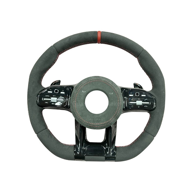 Car Sports Carbon Fiber Steering Wheel For Mercedes Benz W205 C63 808 E43 C300 C200 GLC SLK A45 Amg Steering Wheel