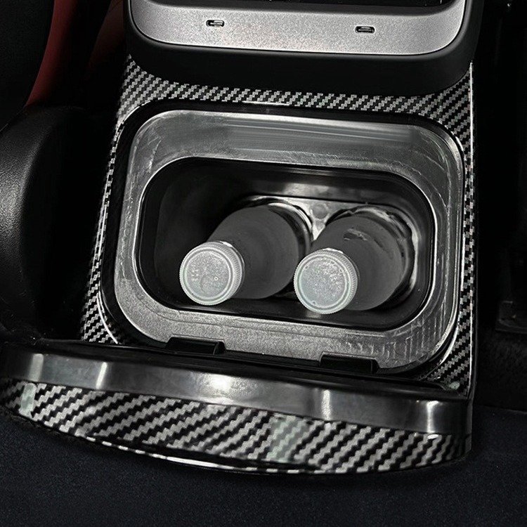 Rechargeable 12V Car Refrigerator for Tesla Model Y Rear Armrest Box Storage Freezer Vehicle Modification Artifact Free Cooling