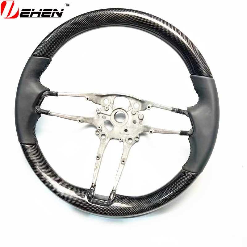 Real Carbon Fiber Car Steering Wheel Cover Trim Decor Frame For Porsche 911 992 Taycan J1 Panamera 2020-2023 Auto Interior Parts
