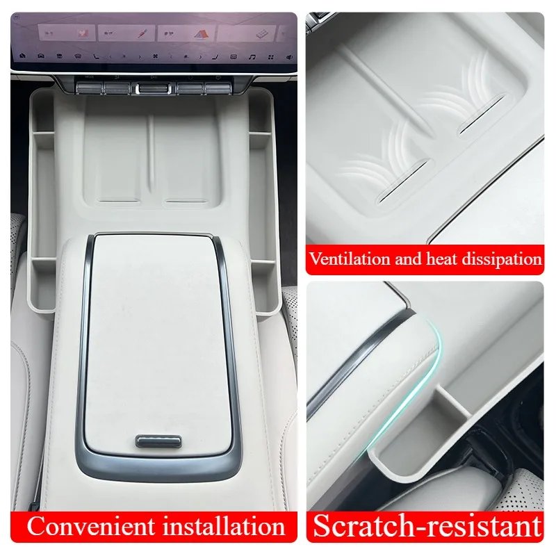 For Zeekr 7X Car Central Control Silicone Panel Portable Wireless Charger Pad Modified Interior Supplies