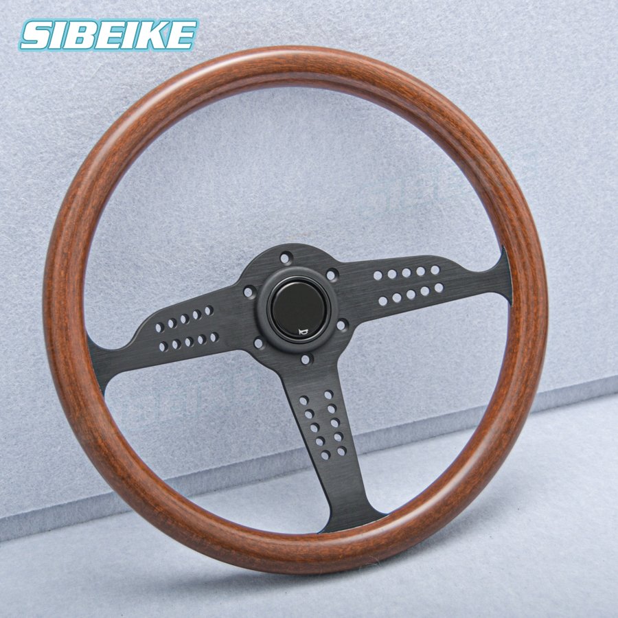 Super Grand Prix Wood Steering Wheel 14inch Motor Sports Vintage Steering Wheel