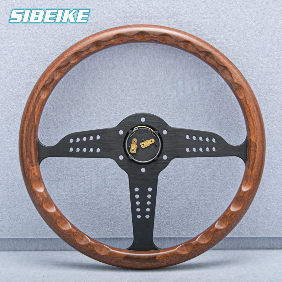 Super Grand Prix Wood Steering Wheel 14inch Motor Sports Vintage Steering Wheel