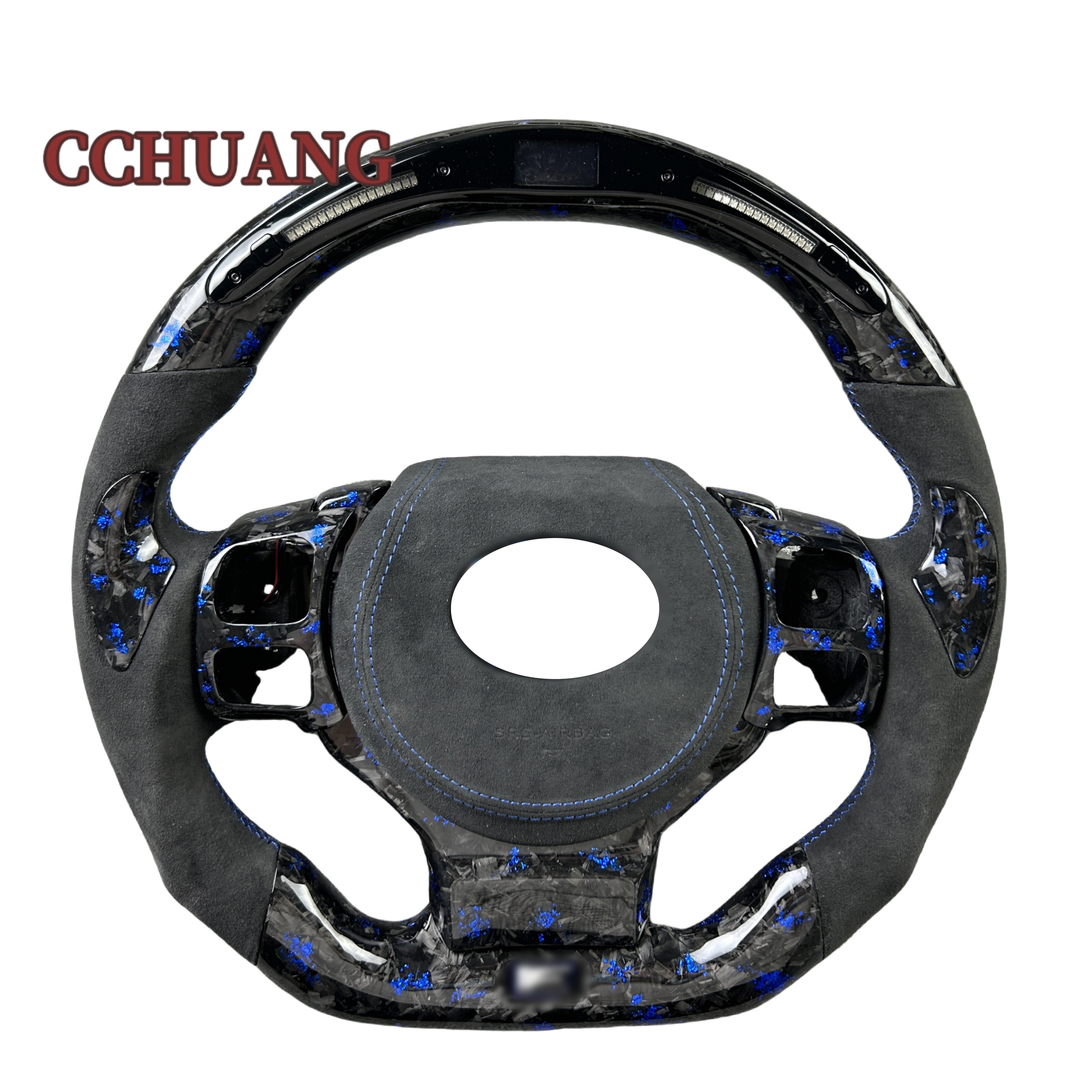 Custom LED display forged carbon fiber heated steering wheel for Lexus ES300 IS250 IS350 Alcantara car interior