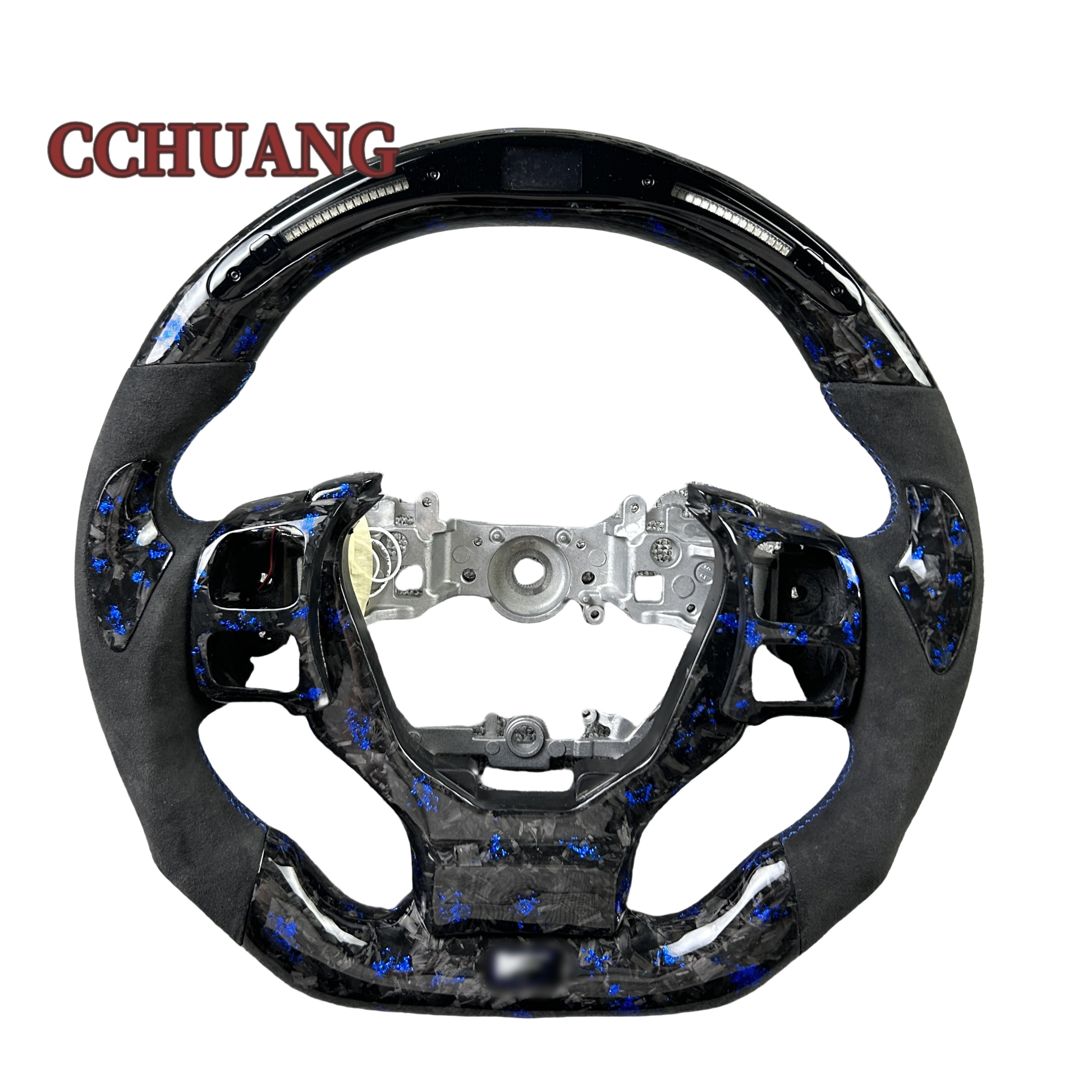 Custom LED display forged carbon fiber heated steering wheel for Lexus ES300 IS250 IS350 Alcantara car interior