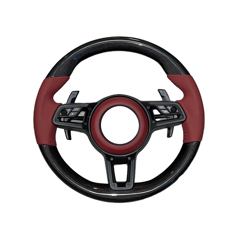 Custom Upgrade Leather Carbon Steering Wheel for Porsche 911 996 Boxster 918 Cayman Macan Panamera Taycan GT3 RSCayenne 958 718