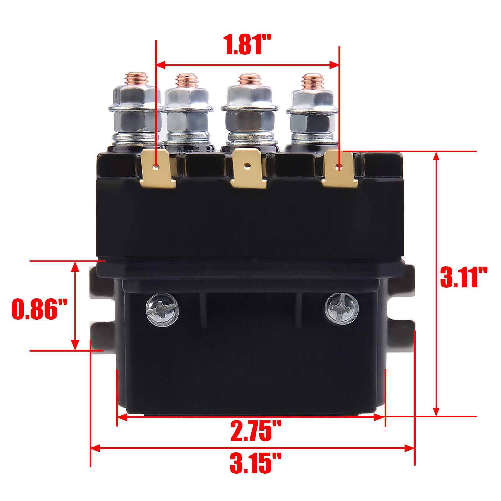 12V 250A/300A/450A Winches Solenoid Relay Replacement Spare Parts Winch Solenoid Relay Contactor for ATV SUV Premium Durable