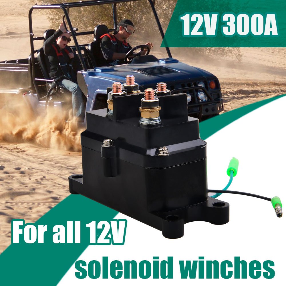 12V 250A/300A/450A Winches Solenoid Relay Replacement Spare Parts Winch Solenoid Relay Contactor for ATV SUV Premium Durable