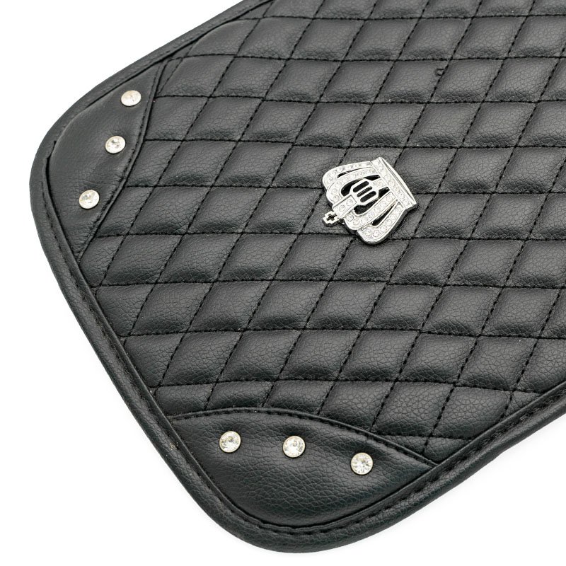 Bling Car Armrest Storage Box Cover Women's Interior Decor Automotive Accessory Front Leather Placement