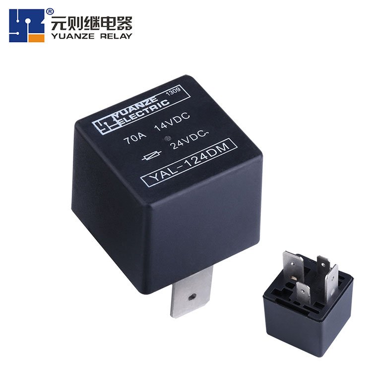 Yuanze YAL 70A Miniature Car Relay HFV7 70A/80A 14VDC 4pins Relay V23136 Automotive Lighting Control Relay