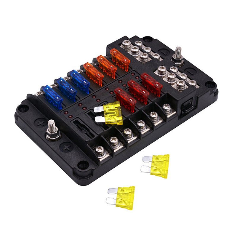 Safety Standards Auto Car RV Fuse Holder Relay Blade Fuse Box Battery Terminal for Boat Marine Tractor