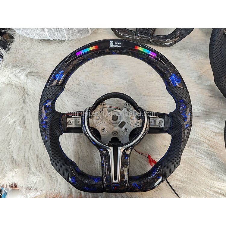 Custom F10 F30 M2 M3 M4 M5 F20 F22 F32 F36 F40 F90 E90 E70 Car Smart Racing LED Carbon Fiber Steering Wheel For BMW F10 F30