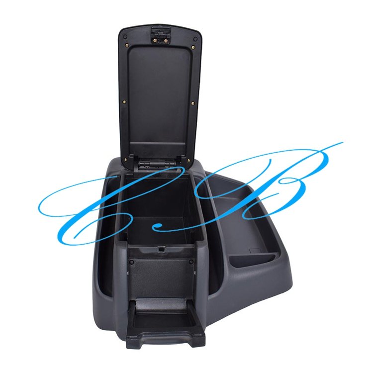 Black Armrest Storage Box for Hiace Van KDH200 2005-2018 Foton View Wide 1880 Dark Grey Armrest 58810-26210-BO