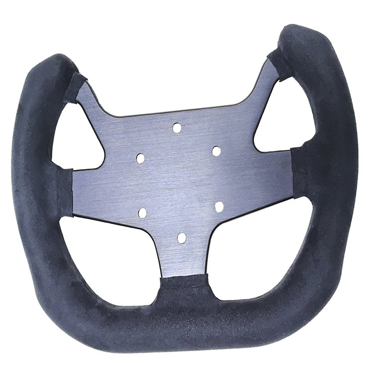 Aluminium Spoke Leather-Stitched Racing Simulator game Steering Wheel