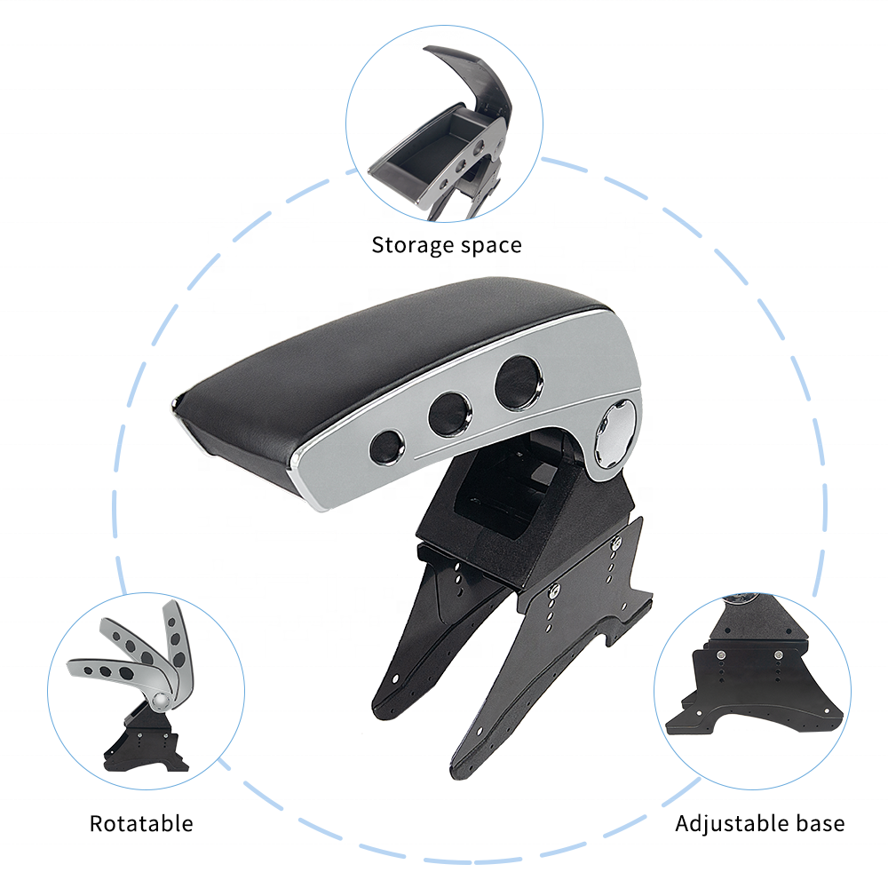 Good Quality Universal Plastic Car Accessories Auto Leather Console Box Universal Car Seat Armrest
