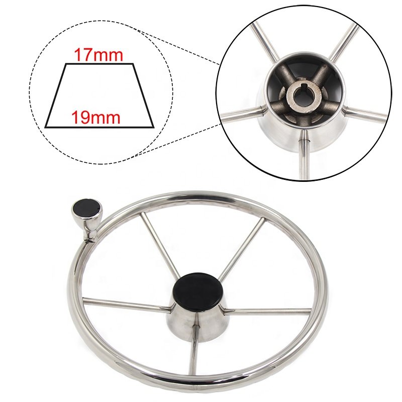 13.5-Inch Marine Steering Wheel Stainless Steel Steering Wheel 13.5-Inch Steering Wheel With Handles
