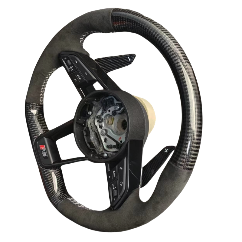 Custom Leather Carbon Fiber Car R8 TT RS Steering Wheel Audi A7 For Audi R8 TT RS 2016-2020